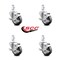 Service Caster 3.5 Inch Thermoplastic Rubber Swivel 3/4 Inch Square Stem Caster Set with Brake SCC-SQ20S3514-TPRB-TLB-34-4 - alternate 3